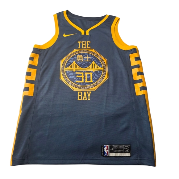 Stephen Curry Warriors City Edition “The Bay” Jersey (Size L) - Picture 1 of 8
